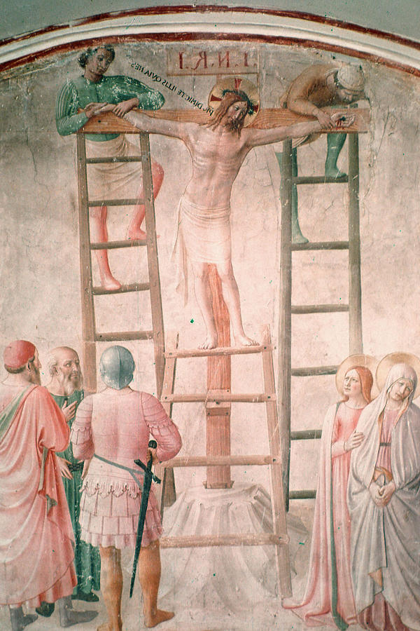 Christ Being Nailed to the Cross by Angelico Painting by Fra Angelico