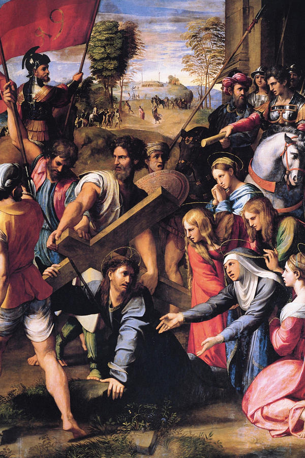 Christ carrying the Cross Painting by Raffaello Sanzio da Urbino