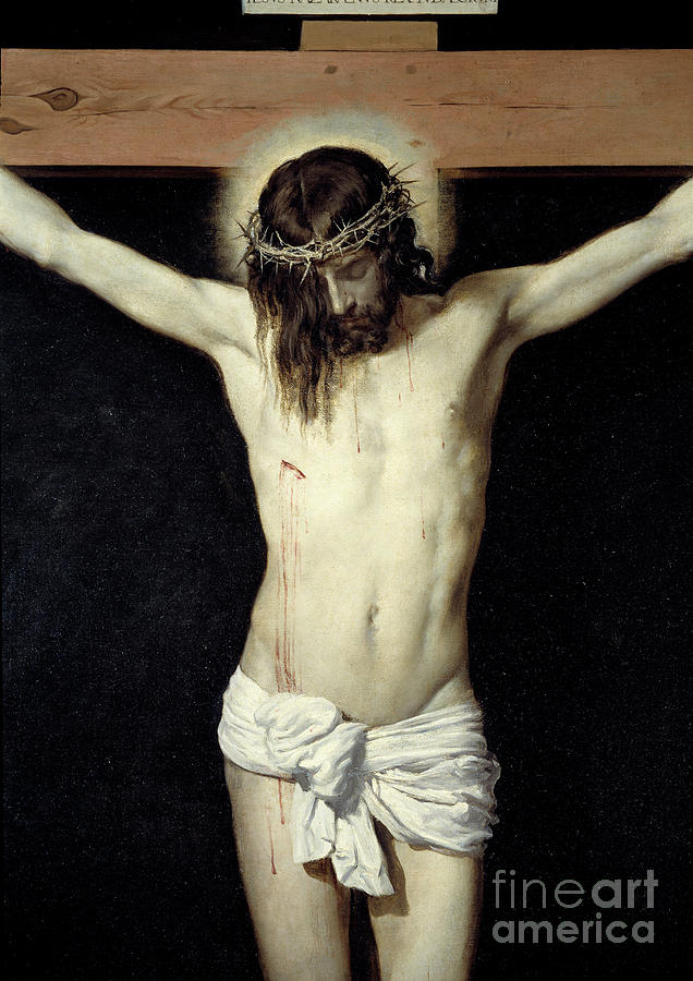 Velazquez Diego Rodriguez de Silva y Christ Crucified Art painting Print Canvas 