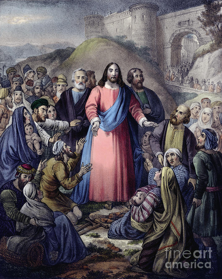 Christ Healing The Multitude Painting By Siegfried Detler Bendixen