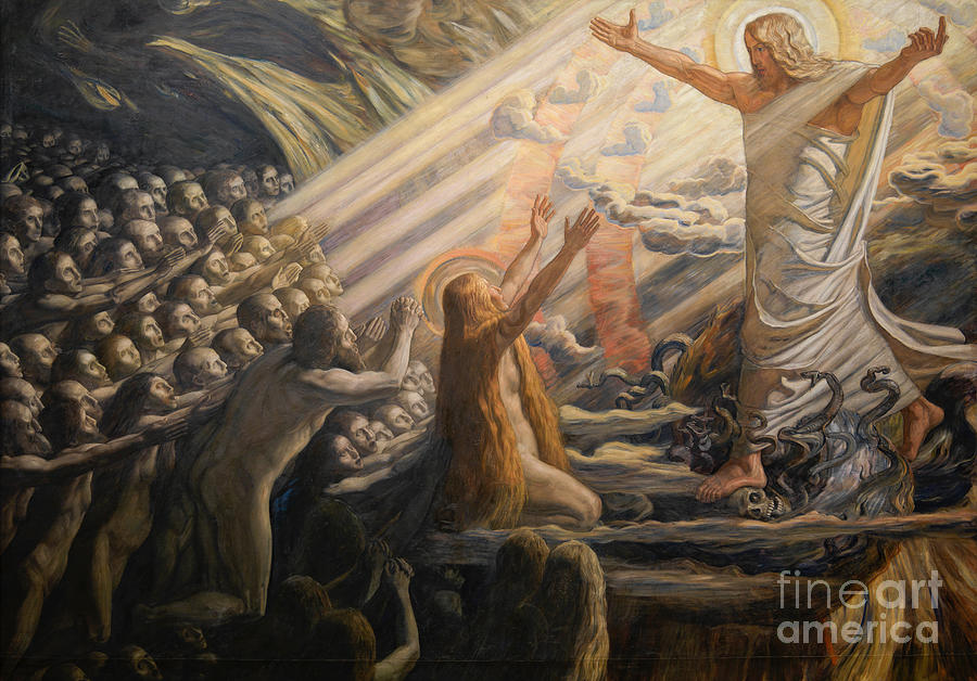 Christ In The Realm Of The Dead Drawing by Heritage Images