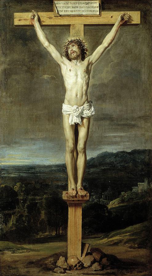 Christ on the Cross, 1631, Spanish School, Oil on canvas... Painting by Diego Velazquez -1599-1660-