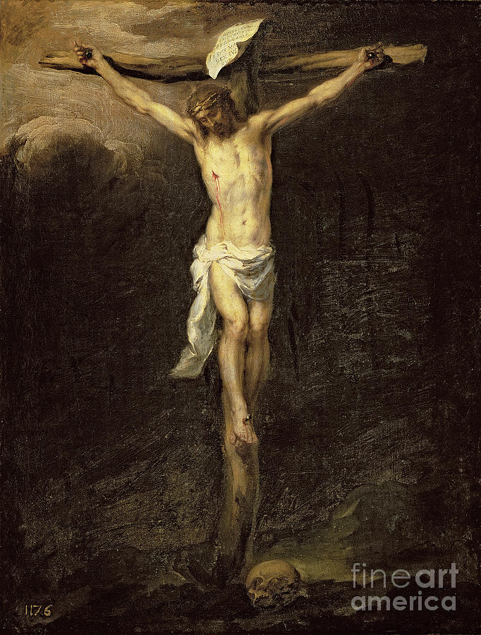 Christ On The Cross, 1672 Painting by Bartolome Esteban Murillo