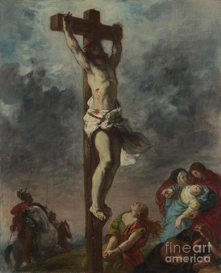 Christ On The Cross, 1853. Artist Drawing by Heritage Images