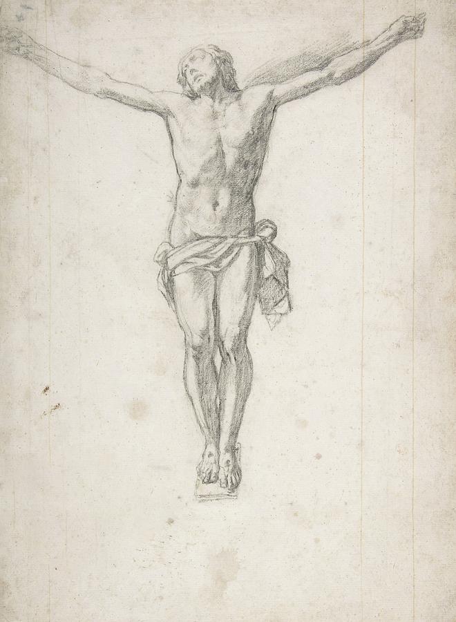 Christ On The Cross Drawing by Girolamo Muziano | Pixels