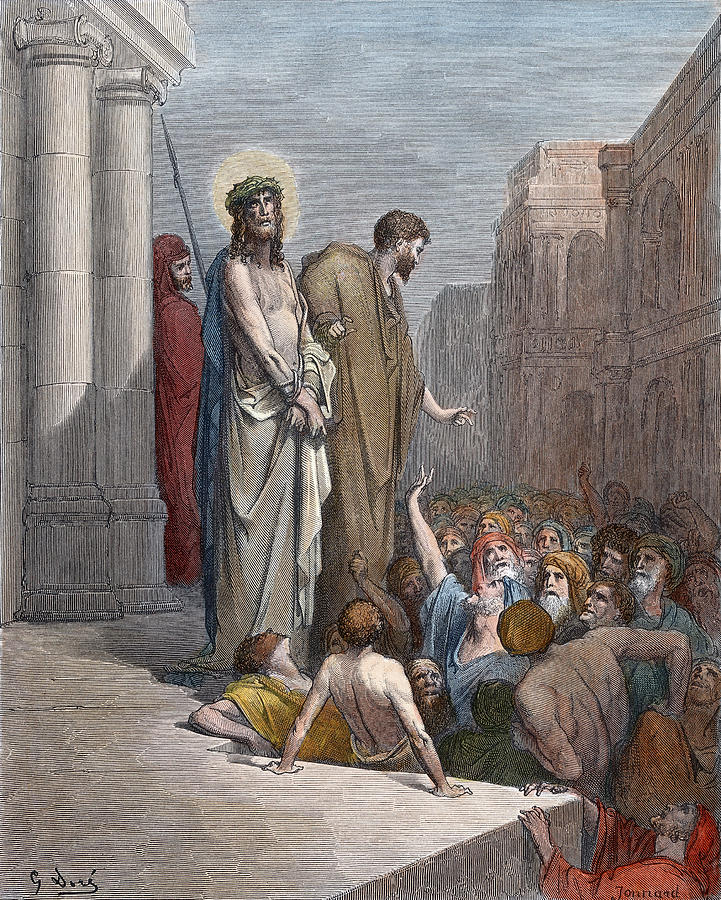 Christ Presented Painting by Gustave Dore
