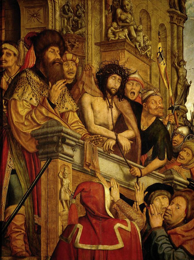 Christ Presented to the People, 1518-1520, Flemish School, Oil on panel, 160 c... Painting by Quentin Massys -c 1466-1530-