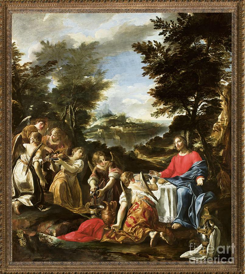 Christ Served By Angels C Painting By Sebastiano Ricci Fine Art America