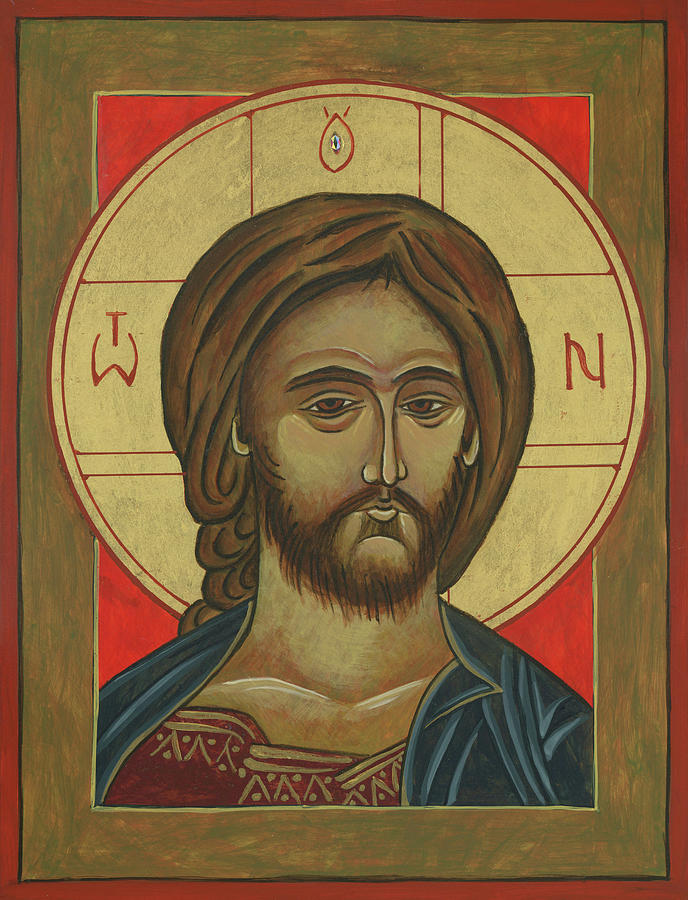 Christ The Savior - Pantocrator Painting by Darcy Garneau