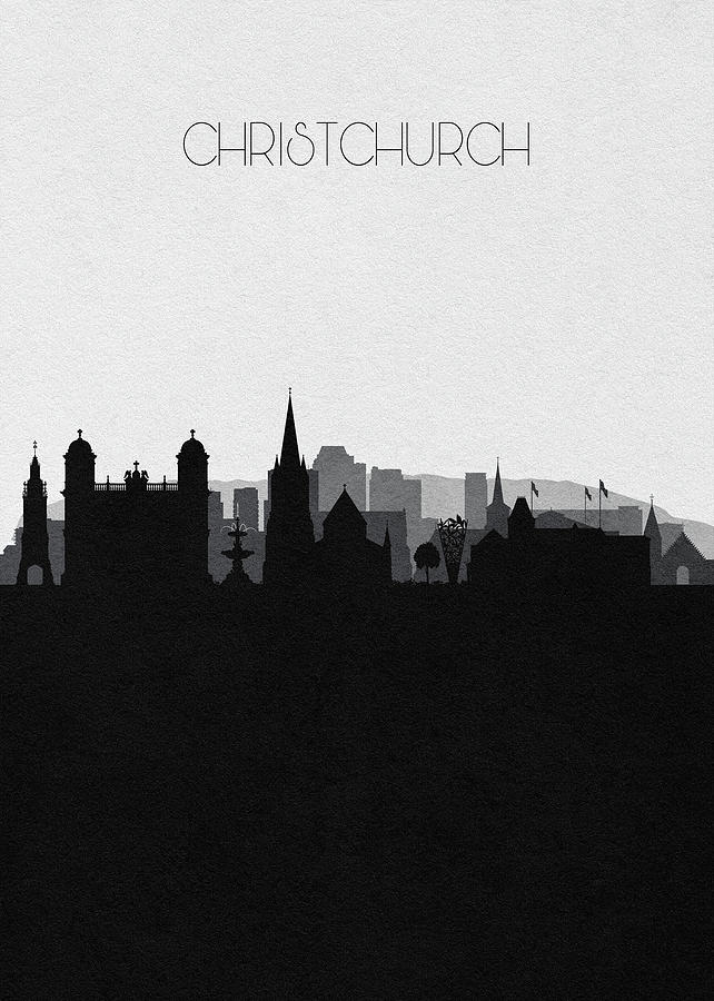 Christchurch Cityscape Art Digital Art by Inspirowl Design