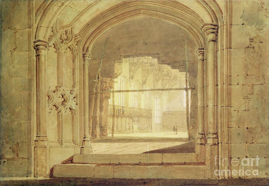 Christchurch Hall, Oxford, Circa 1800 Watercolor By Turner Painting by Joseph Mallord William Turner