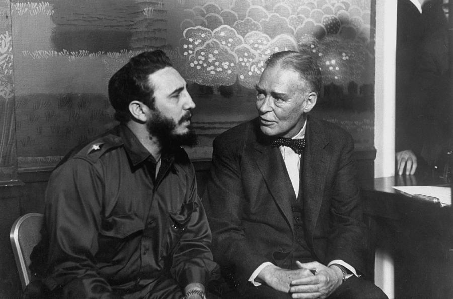 Christian A. Herter;Fidel Castro Photograph by Ed Clark