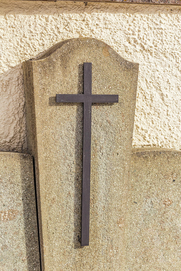 Christian cross on grave Photograph by Vivida Photo PC