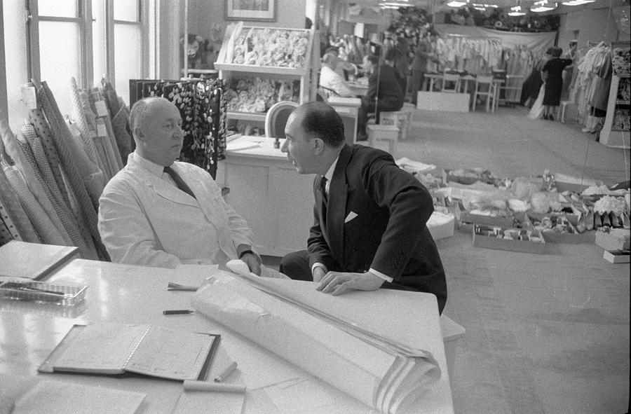 Black And White Photograph - Christian Dior In His Salon by Loomis Dean