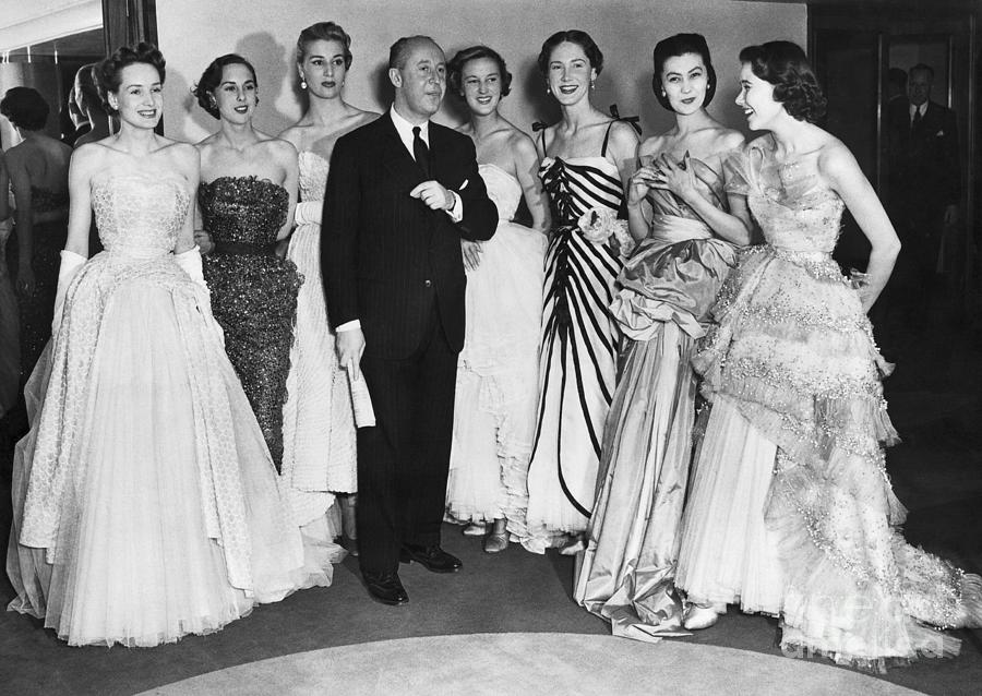 Christian Dior With Models At Fashion Photograph by Bettmann