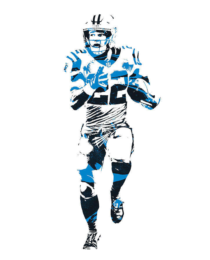 Christian McCaffrey Poster Carolina Panthers Football Painting