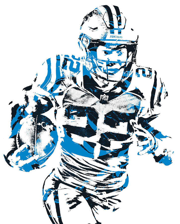 Christian McCaffrey CAROLINA PANTHERS PIXEL ART 22 Poster by Joe