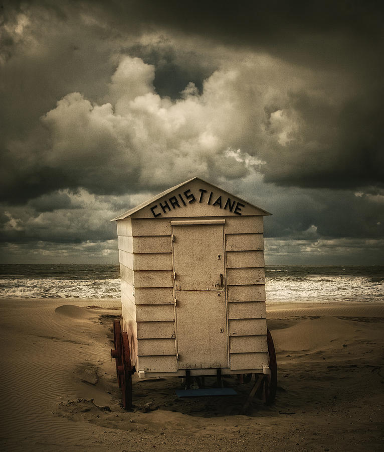 Beach Photograph - Christiane Affronting The Storm by Yvette Depaepe