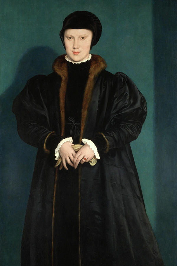 Christina Painting - Christina of Denmark, Duchess of Milan in Mourning by Hans Holbein the Younger