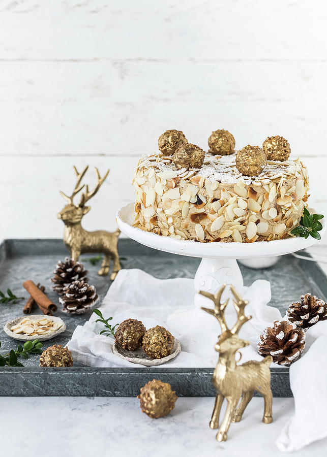 Christmas Almond Cake Photograph by Emma Friedrichs