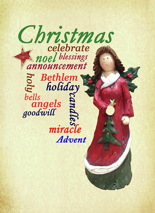 Christmas Angel Word Cloud by Jacqueline Sleter Christmas Angel Word Cloud by Jacqueline Sleter
