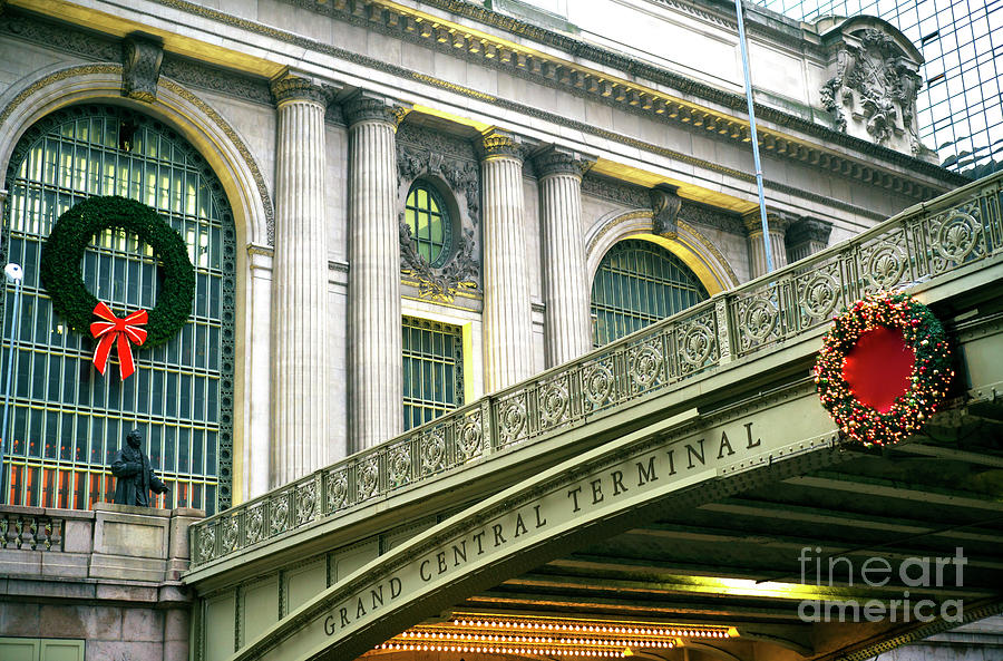 Framed Print of Grand Central Terminal at Christmas, New York store City