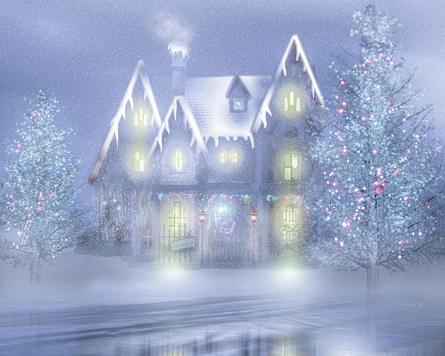 Christmas at Satis Manor Digital Art by Mark Andrew Thomas