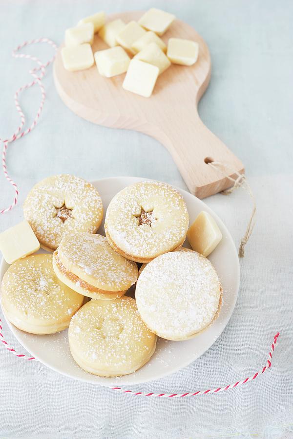 Christmas Biscuits Filled With White Chocolate Photograph by Maricruz Avalos Flores