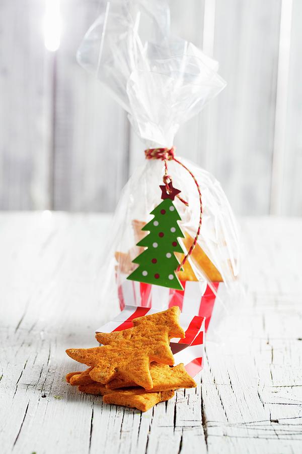 Christmas Biscuits To Give As A Gift Photograph by Nicolas Lemonnier