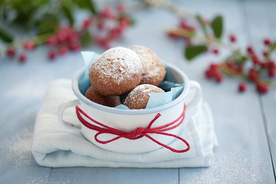 Christmas Biscuits With Icing Sugar Photograph by Martina Schindler