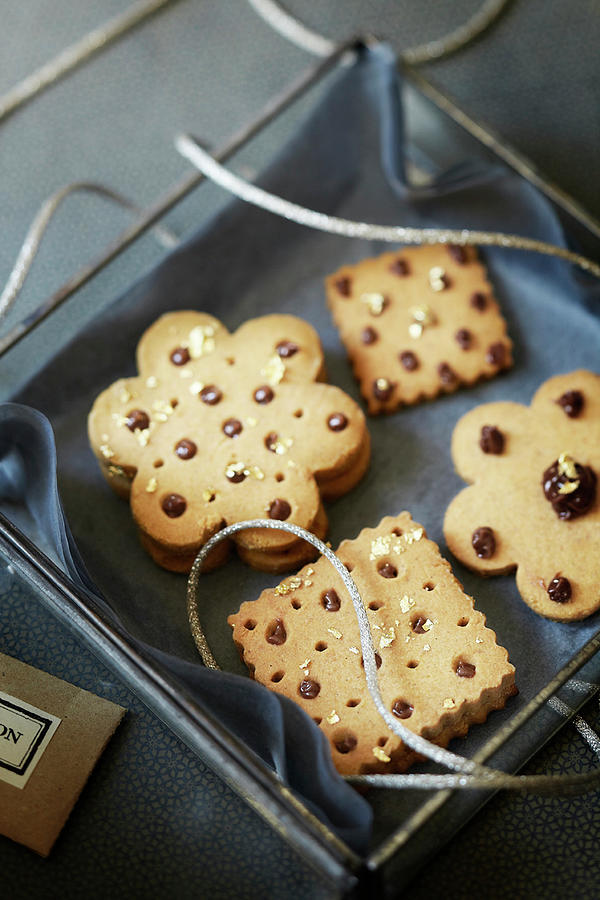 Christmas Biscuits With Praline Cream As A Gift Photograph by Atelier Mai 98