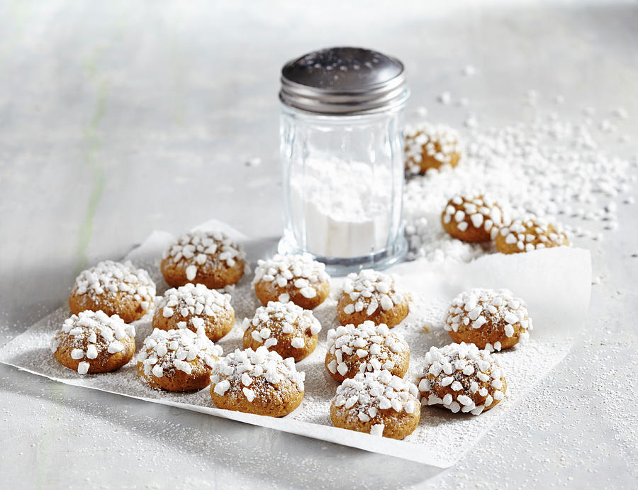 Christmas Biscuits With Sugar Nibs Photograph by Teubner Foodfoto