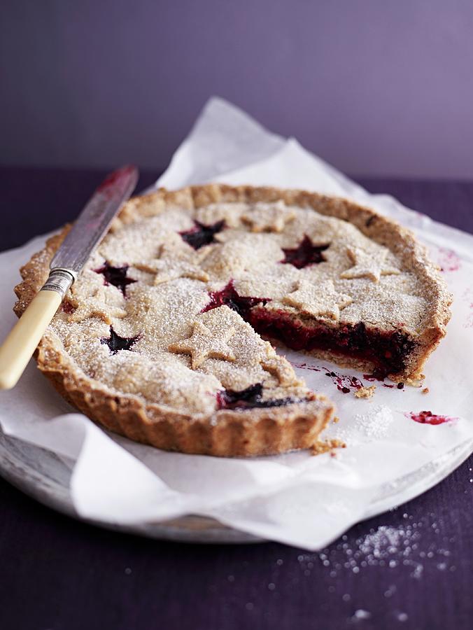 Christmas Blueberry Pie Photograph by Brachat, Oliver