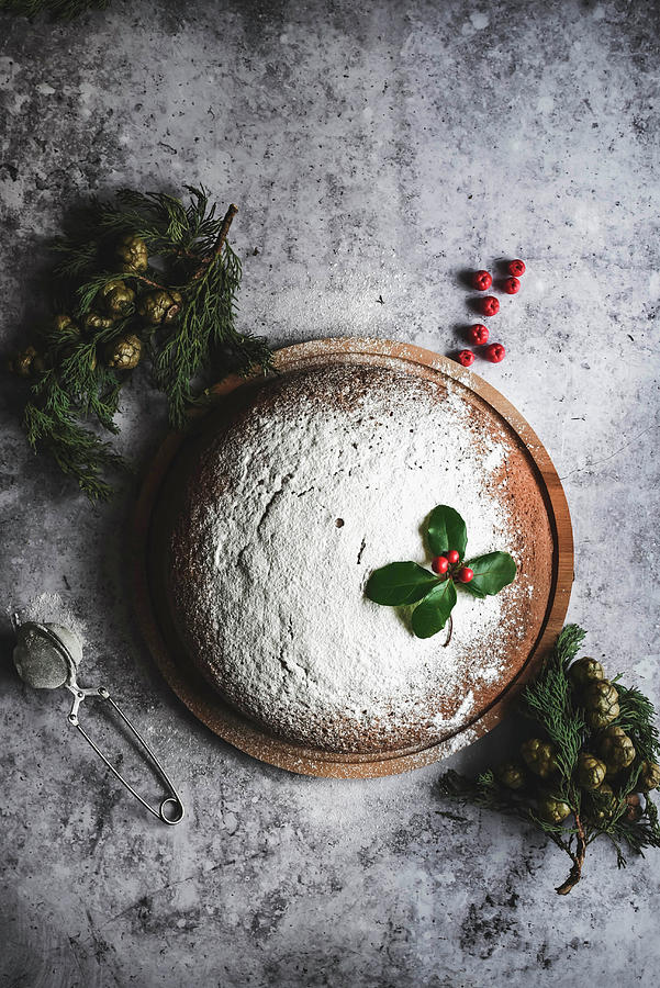 Christmas Cake Photograph by Marianthi Konstantopoulou