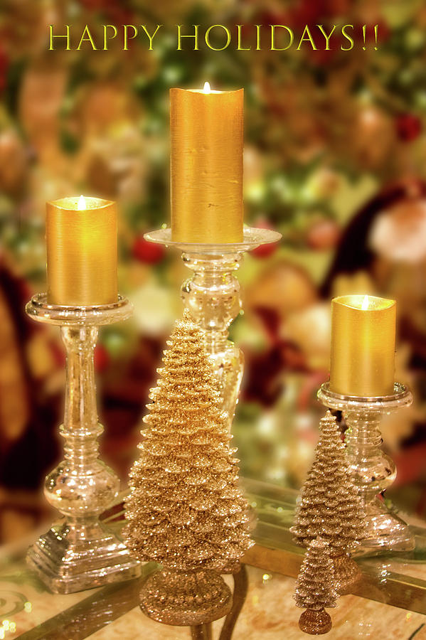 Christmas Candles Greeting Photograph by Mark Andrew Thomas