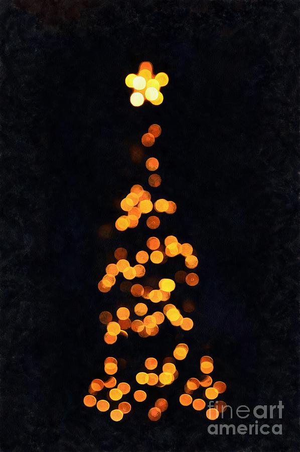 Christmas Card Night Tree Photograph by Edward Fielding