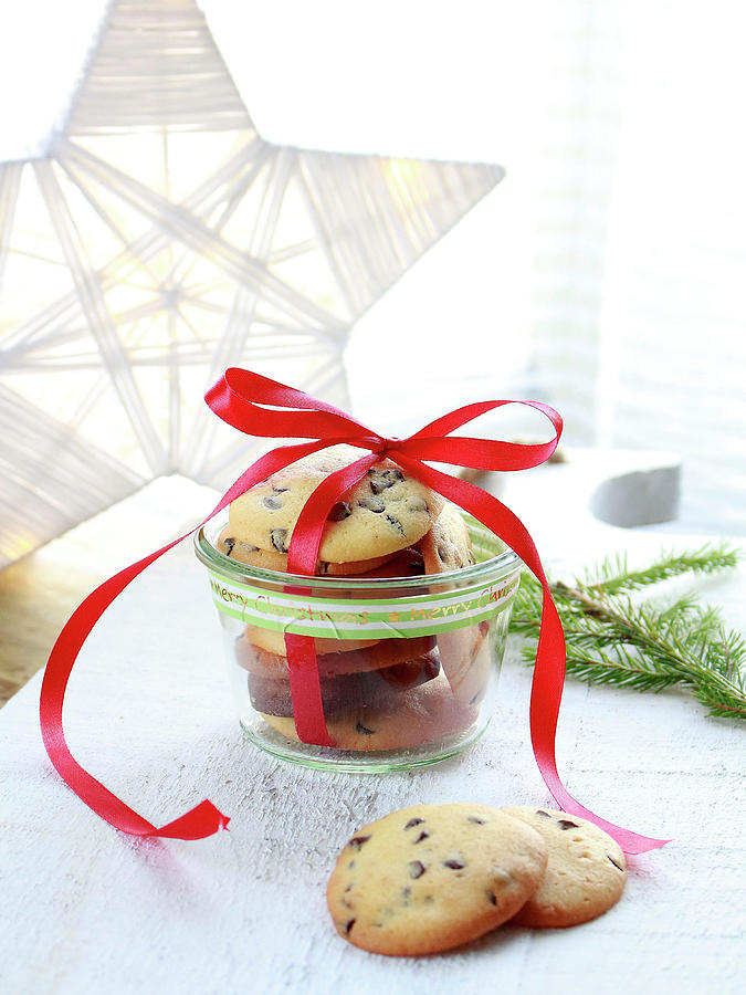 Christmas Chocolate Chip Palets De Dame Photograph by Jubault