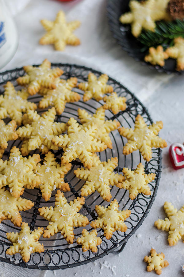 Christmas Coconut Snowflake Cookies Photograph by Diana Kowalczyk