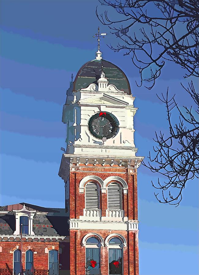 Christmas Covington Courthouse Photograph by Cathy Lindsey Fine Art