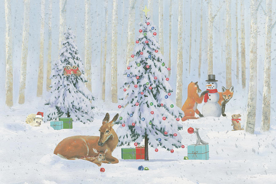 Christmas Critters Bright I Painting by Emily Adams - Fine Art America