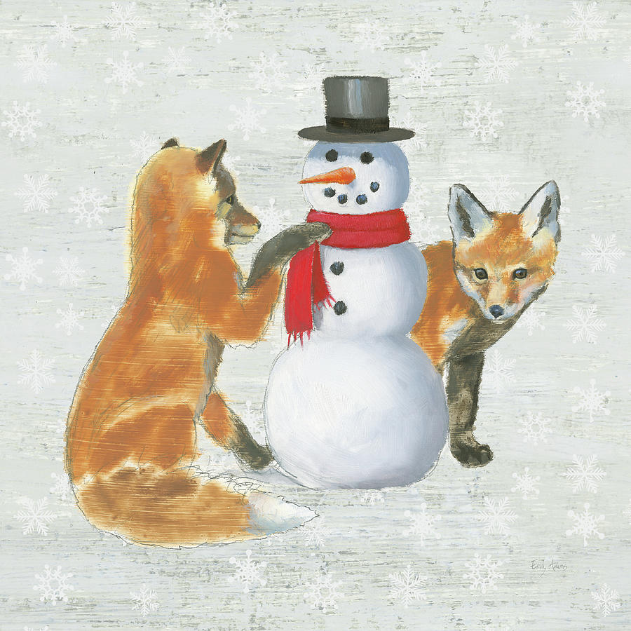 Christmas Critters V Painting by Emily Adams - Pixels