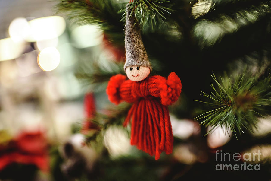 Christmas decoration, Small dolls to hang on the Christmas tree. Photograph by Joaquin Corbalan