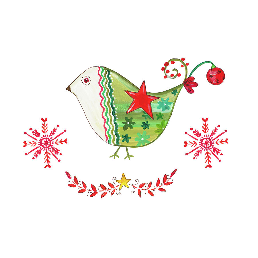 Christmas Painting - Christmas Dove I by Ani Del Sol