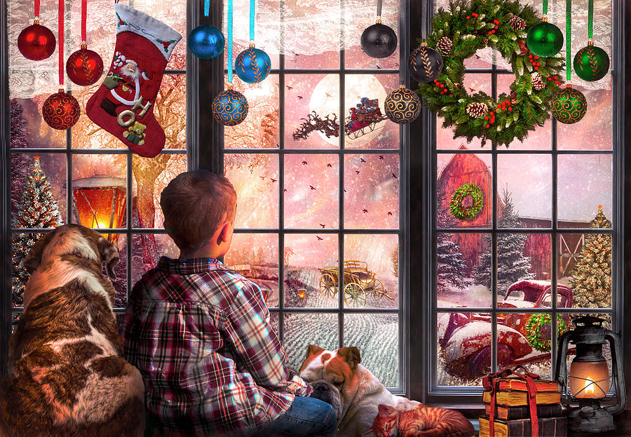 Christmas Eve Dreams Digital Art by Debra and Dave Vanderlaan