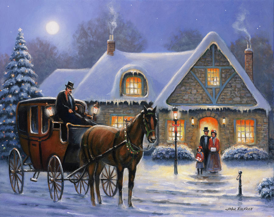 Christmas Painting - Christmas Eve by John Zaccheo