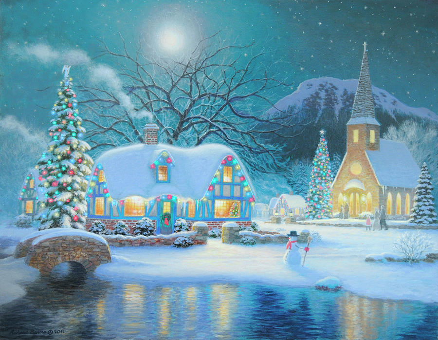 Christmas Painting - Christmas Eve by Richard Burns