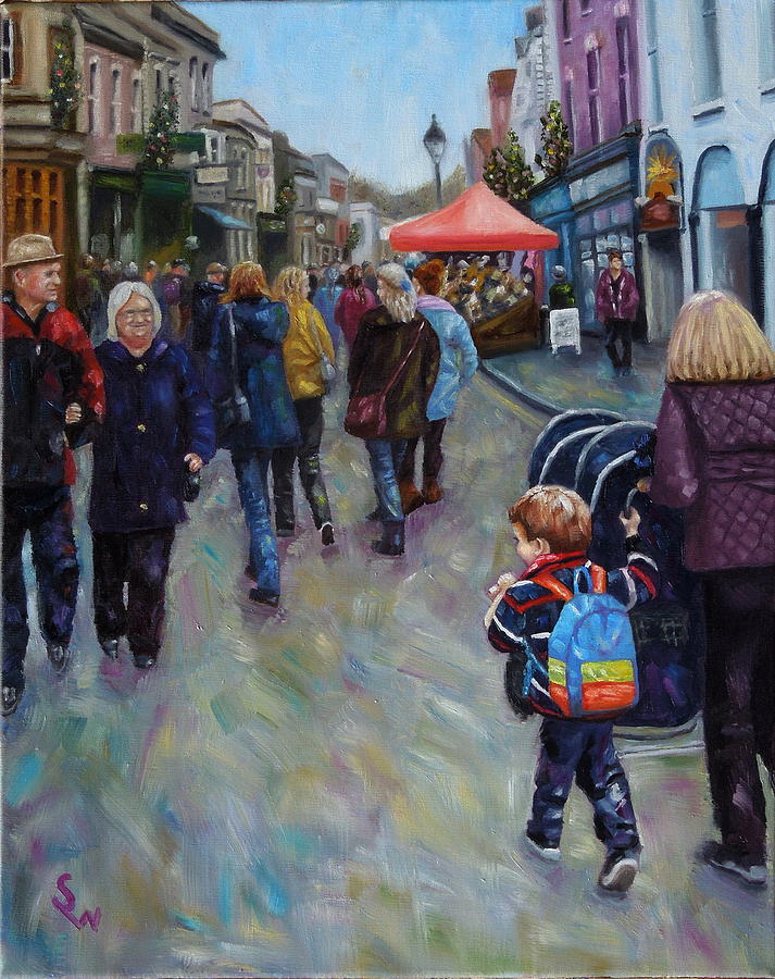 Christmas Fayre Painting by Shirley Wellstead
