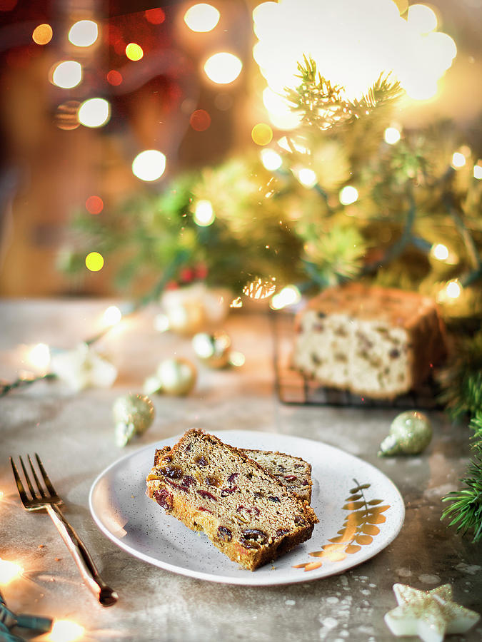 Christmas Fruit Cake Photograph by Maria Squires