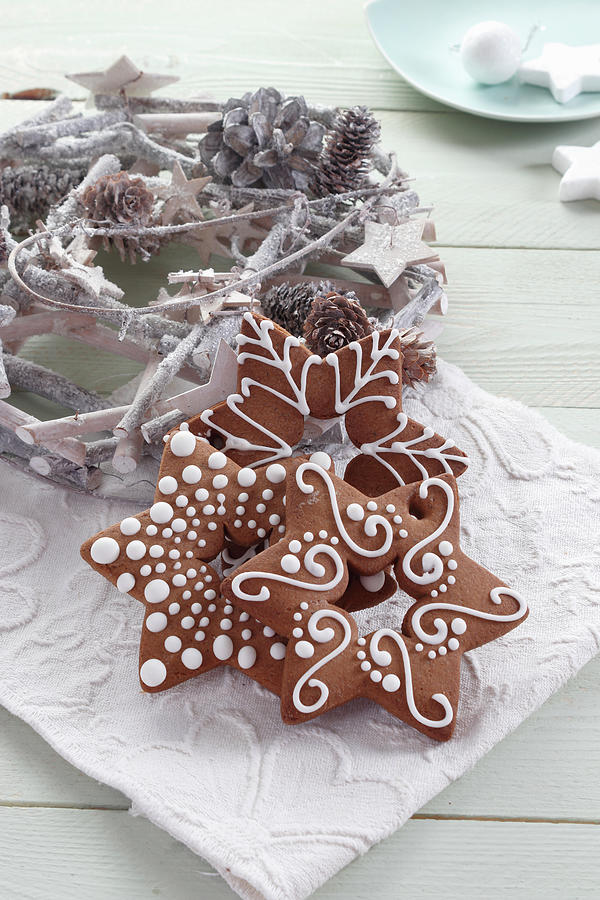Christmas Gingerbread In The Shape Of A Star Photograph by Wawrzyniak.asia