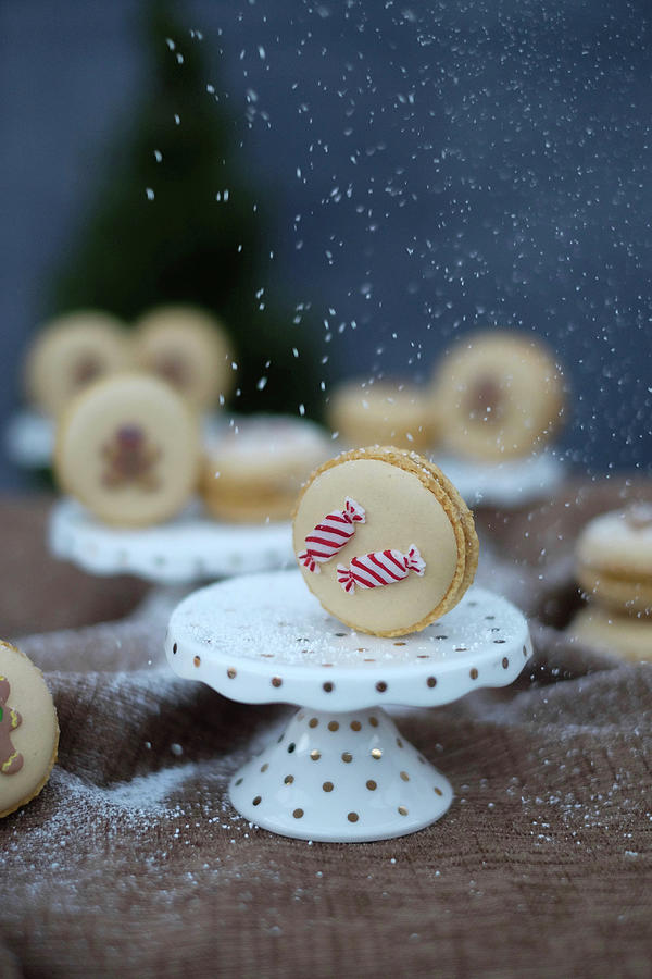 Christmas Gingerbread Macaroons Photograph by Marions Kaffeeklatsch